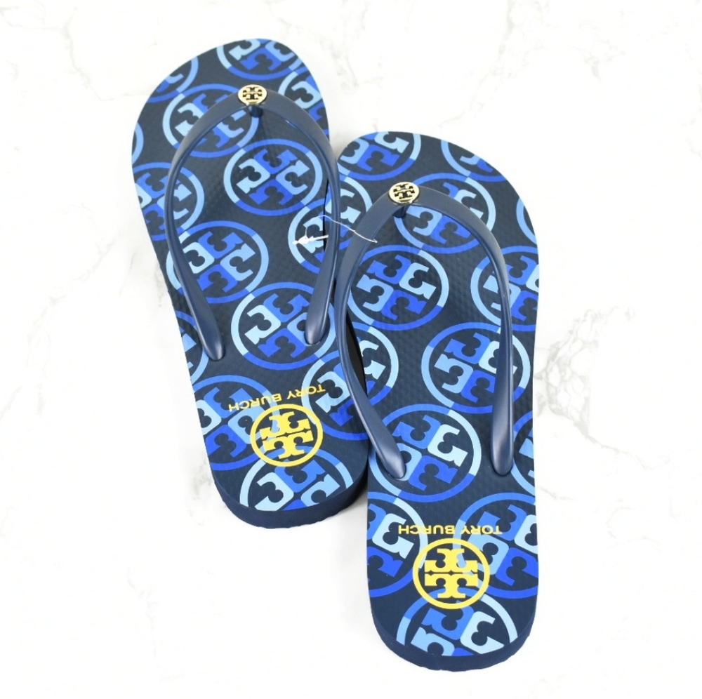 Tory Burch Flip Flops Blue - Picture 2 of 6
